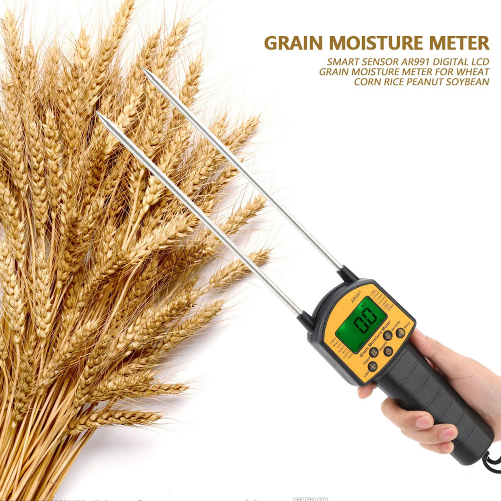 AR991 ดิจิตอล LCD Grain Moisture Meter สําหรับข้าวสาลีข้าวโพดข้าวถั่วลิสงถั่วเหลือง Grain ความชื้นเม