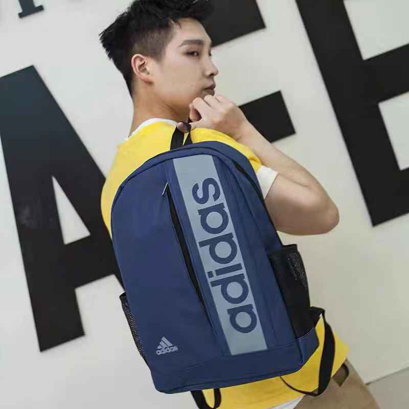 ADIDAS กระเป๋าเป้เดินทาง นักเรียน คอมพิวเตอร์แบบสบาย ขนาดใหญ่ คุณภาพดี