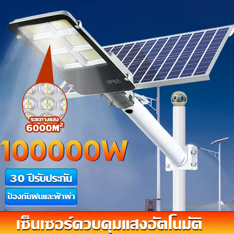 【รับประกัน 30ปี】ไฟโซล่าเซลล์ กันน้ำกลางแจ้ง ป้องกันฟ้าผ่า  IP67 Solar light แสงสีขาว อายุการใช้งานยาวนาน 16 ชั่วโมง – โปรปัง