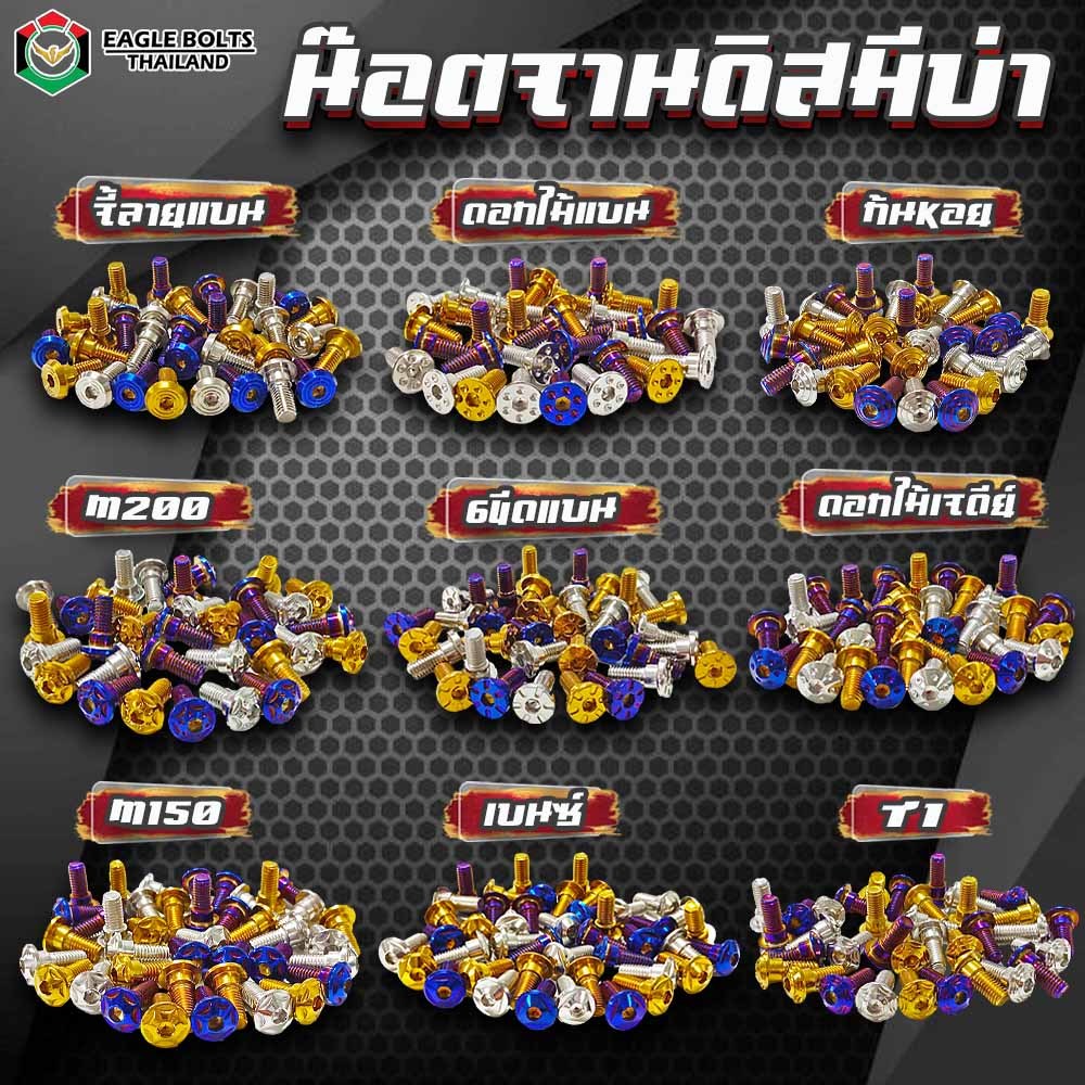 **รวมลาย** น๊อต สแตนเลส จานดิส HONDAมีบ่า เบอร์12ยาว20มิล (ราคา1ตัว/4ตัว) **อ่านรายละเอียดก่อนสั่งซื้อ**
