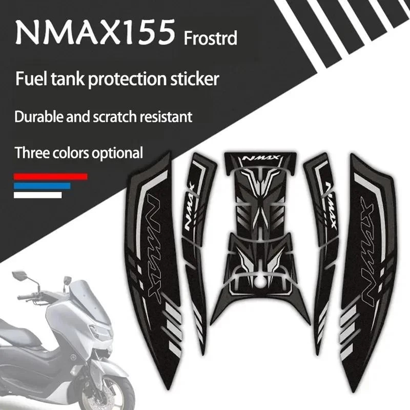 แผ่นเหยียบกันลื่น สติกเกอร์ สำหรับ YAMAHA NMAX155 Nmax125 NMAX สติ๊กเกอร์ตกแต่งชุดแผ่นเชื้อเพลิง