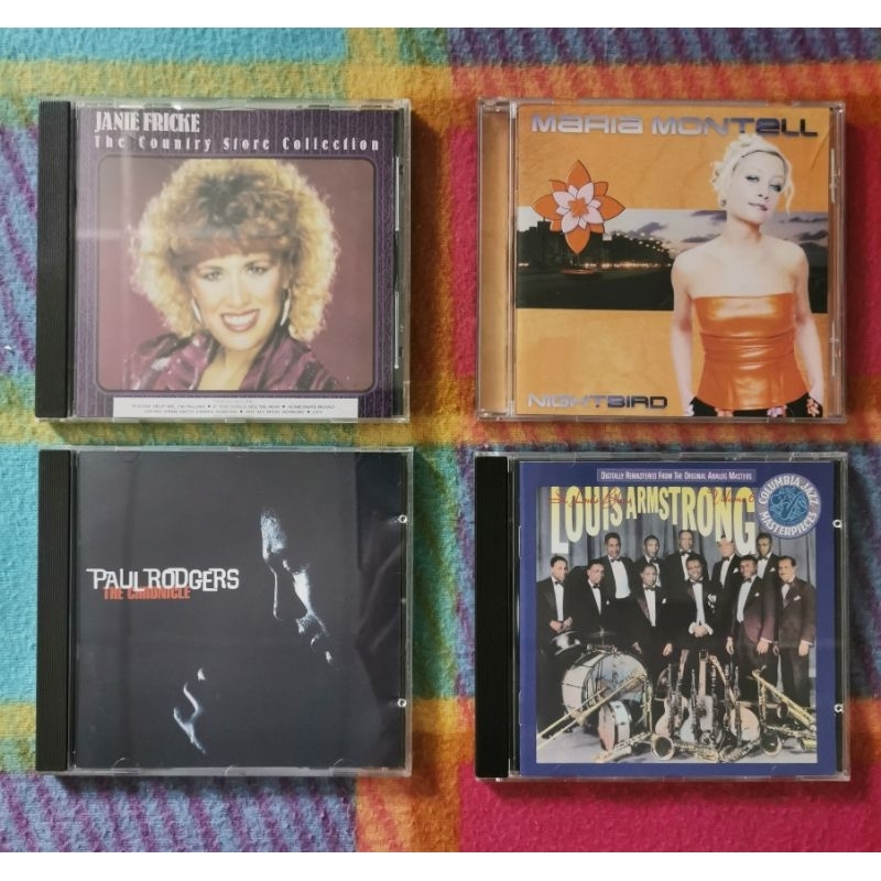 CD ซีดีเพลงสากล​ แนว County(Janie Fricke) Pop(Maria Montell) Rock(Paul Rodgers) Jazz(Louis Armstrong