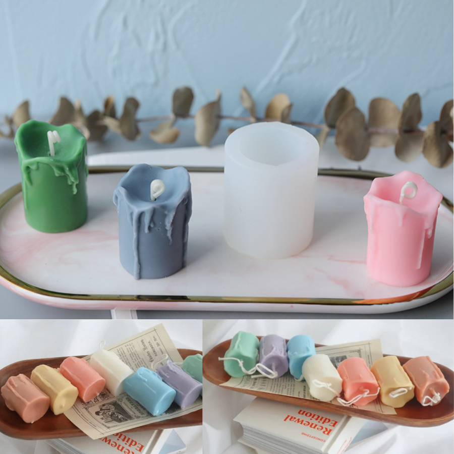 พิมพ์ซิลิโคนรูปแท่งเทียน แม่พิมพ์ซิลิโคน เทียนแท่ง สําหรับทําเทียน silicone mold แฮนด์เมด DIY