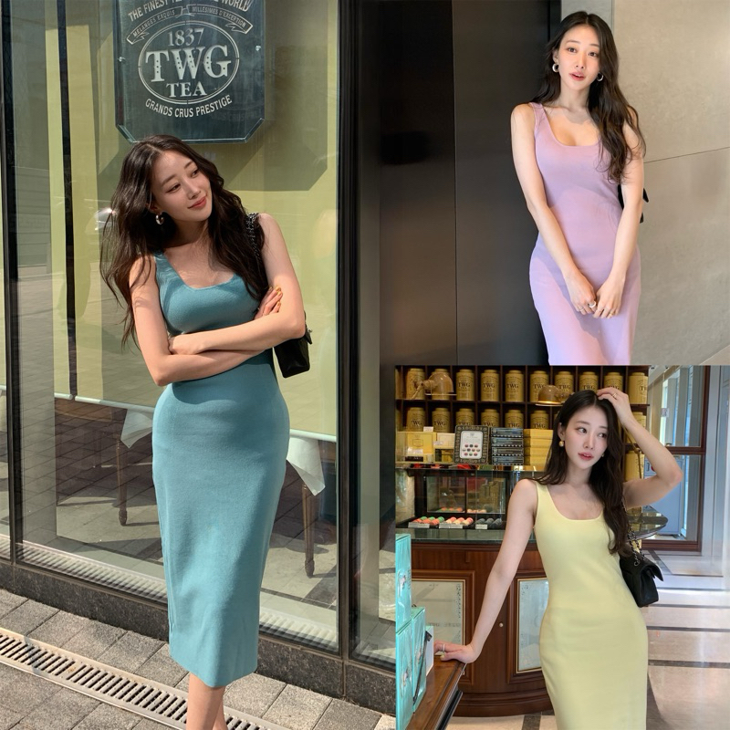 LITAS : FREYA DRESS เดรสกล้ามคอเหลี่ยม