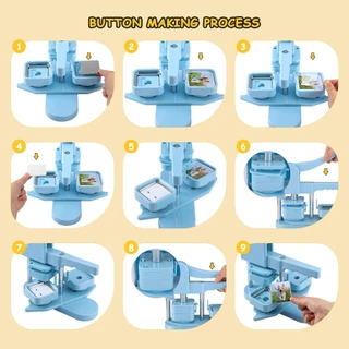 100 Set 50mm*50mm Square Pin/magnet Button Making Supplies for Square Button Maker