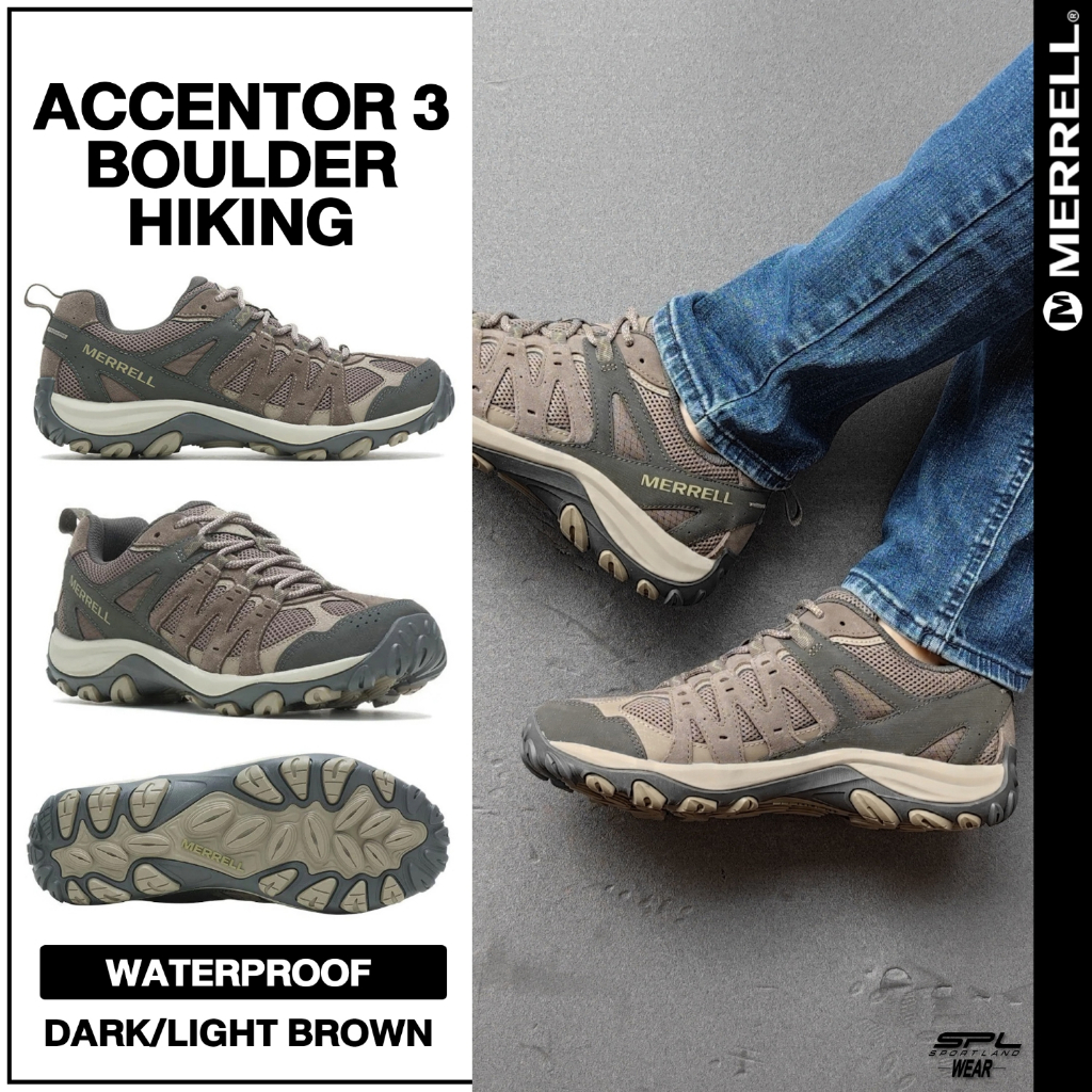 Merrell เมอเรล รองเท้าเดินป่า รองเท้าปีนเขา สำหรับผู้ชาย M Accentor 3 Boulder Hi