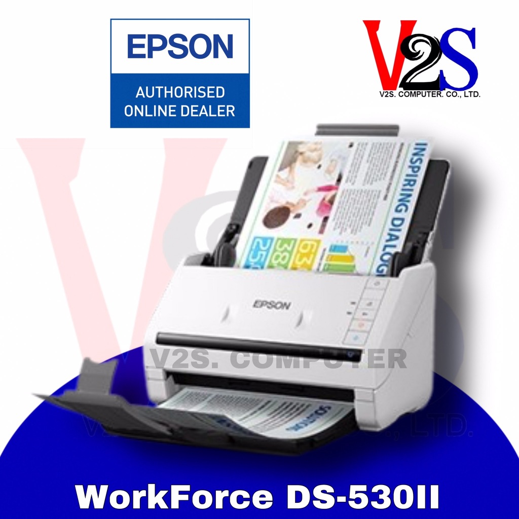 Epson Scanner สแกนเนอร์ WorkForce DS-530II A4 Duplex Sheet-fed Document Scanner