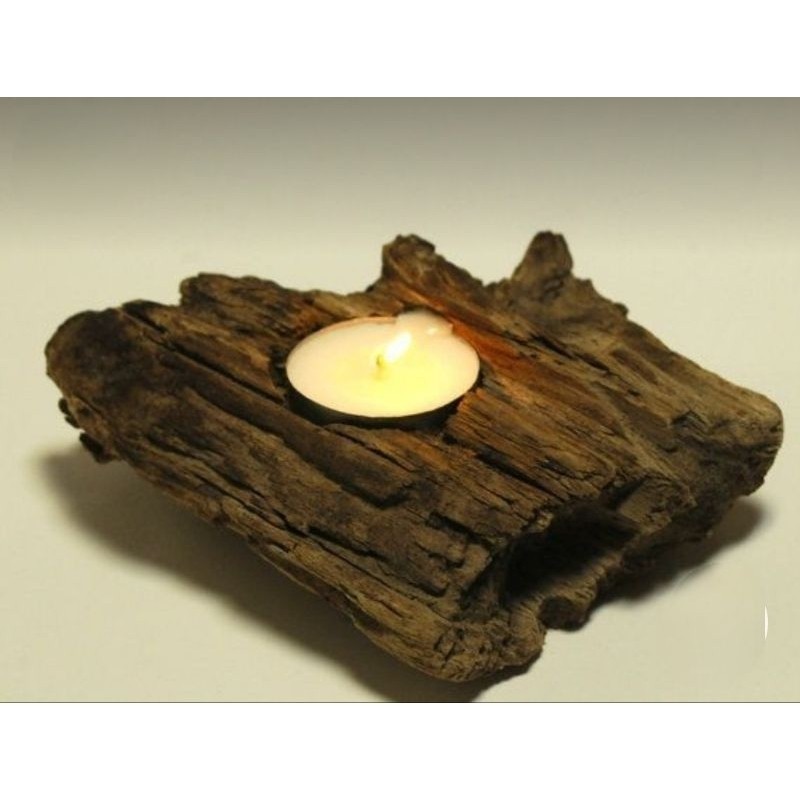 driftwood candle holders(ขนาด20-30cm.)