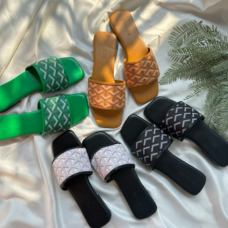 รองเท้าแตะ S01 พื้นนุ่ม แตะสวม sandal ใส่สบาย ลายสวย หัวตัด