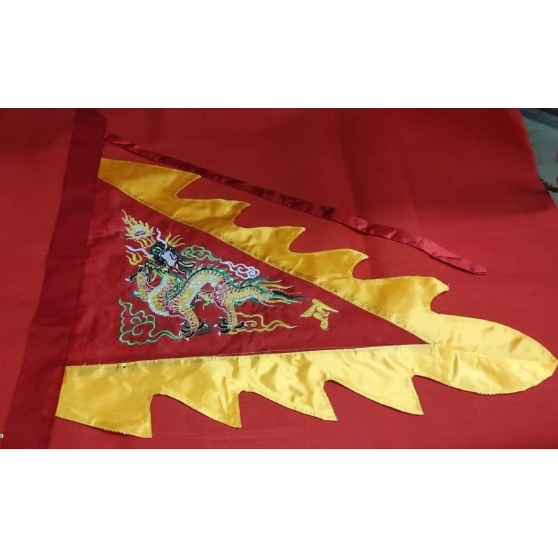 ธงมังกร ปักหน้าเดียว ขนาดกลาง24