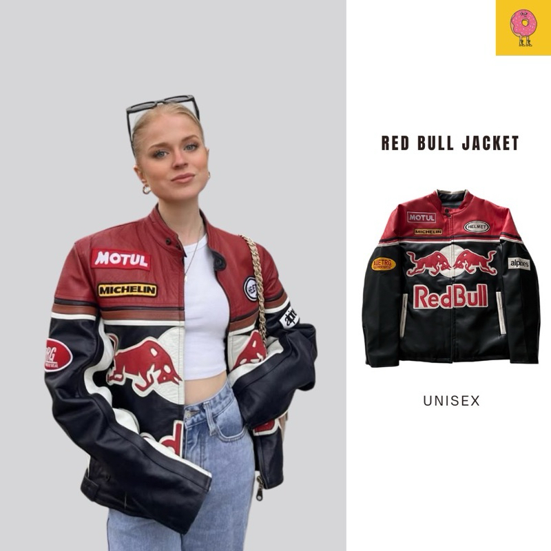 [พร้อมส่งในไทย💯] เสื้อแจ็คคเก็ตหนัง Red Bull Jacket Vtg.🏁🏎️