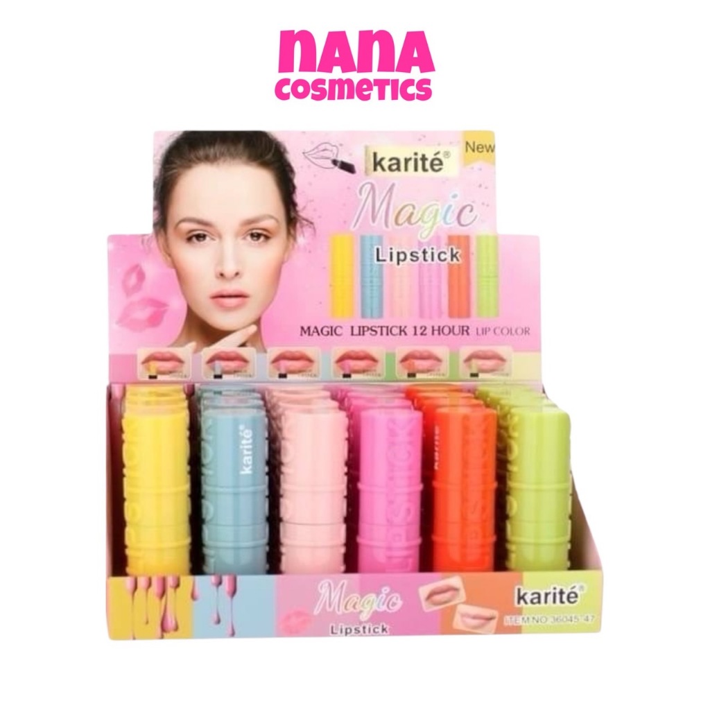 ( 1 กล่อง ) 36045-47 คาริท เมจิก ลิปสติก ลิปเปลี่ยนสี Karite Magic Lipstick