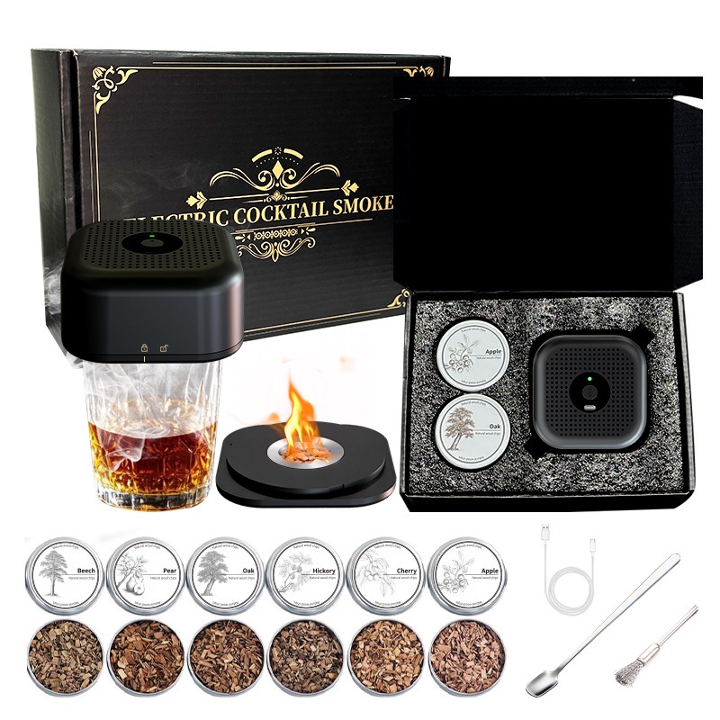 ชุดเครื่องรมควันไฟฟ้าค็อกเทล Nordic Cocktail Smoker Set พกพาได้ เพิ่มกลิ่นหอมให้เครื่องดื่มและอาหาร 
