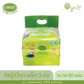 ENFANT Extra Mild Face & Body Wipes ผ้าเช็ดทำความสะอาดแบบเปียก