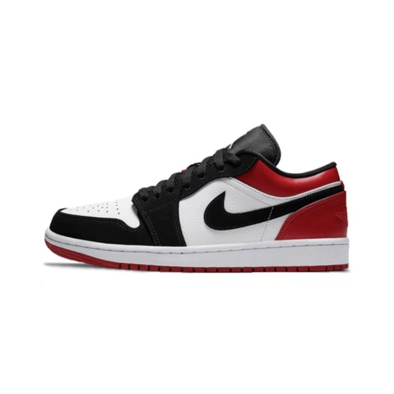 รองเท้ากีฬาผู้ชายน้ำหนักเบา jordan 1 low black toe[ขายร้อน]