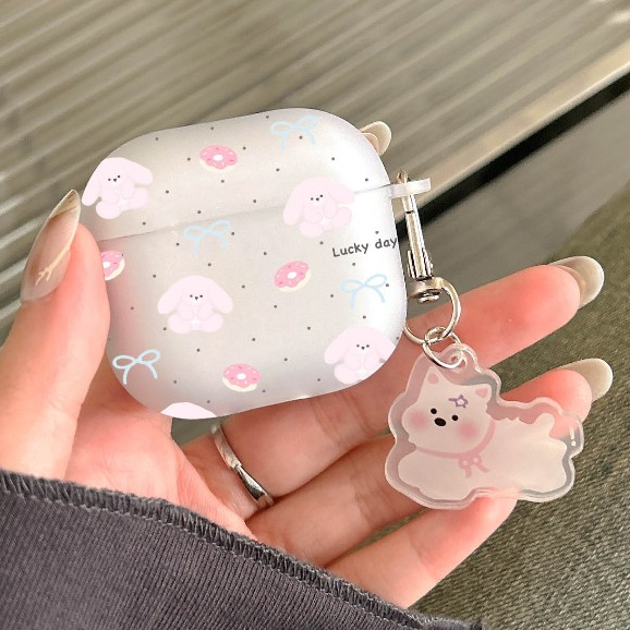 💖จัดส่งภายใน24ช.ม💖เคส Airpods 4 3 2 1 Soft Case Airpods pro ลายจุด ตกแต่งโบว์ การป้องกันการตก Airpod gen 3 TPU Matte