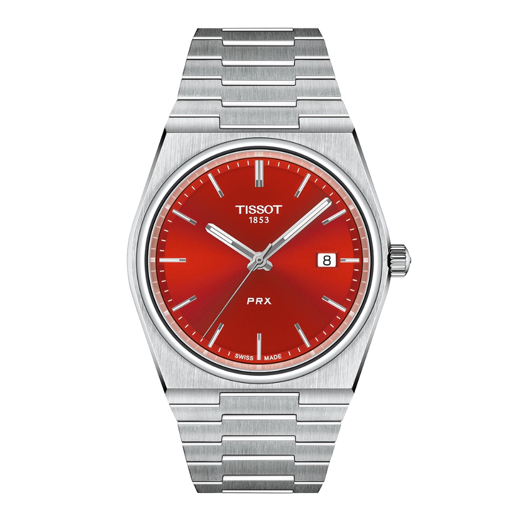 Tissot PRX ทิสโซต์ พีอาร์เอ็กซ์  สีแดง T1374101142100  นาฬิกาผู้ชาย