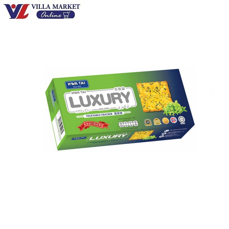 (1แถม1 ถึง 20พฤศจิกายน) Luxury Vegetable Crackers Hwa Tai 200g