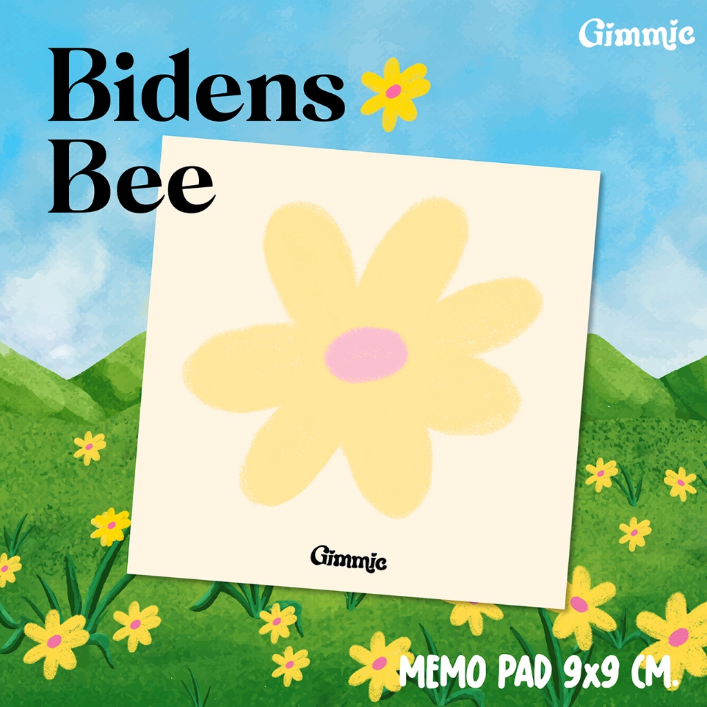 New Memo Pad "Bidens Bee" 🐝🌻 กระดาษโน๊ตเล็ก ลายดอกไม้ สีเหลืองละมุนสดใสม้ากกก ได้น้อนไปรับรองว่าคิ้วท์สุดๆ 🫶✨