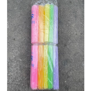 [ถูกสุด] หลอด หลอดดูดน้ำ (แบบสั้น ยาว บิ๊ก) หลอดชานม ขายทีละ10ห่อ หลอดพลาสติกคละสี หลอดทำโมบายหลอดเสียบไม้กฐิน