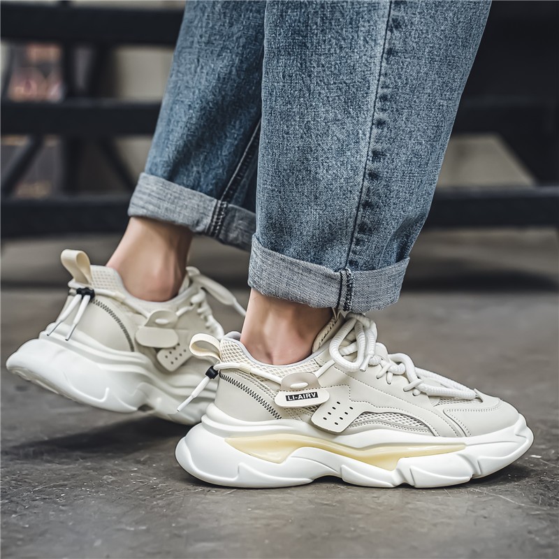 【Venous】2025 New รองเท้าผู้ชายแฟชั่นเกาหลี รองเท้าผ้าใบผู้ชายแบบเป็นกันเอง รองเท้าผ้าใบกีฬาสำหรับผู้ชาย