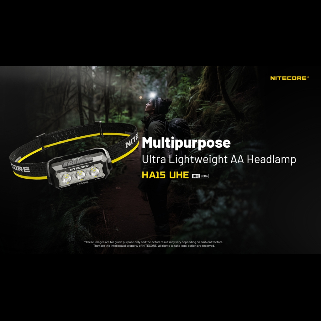 ไฟฉายคาดหัว Nitecore HA15 UHE แบรนด์ Nitecore