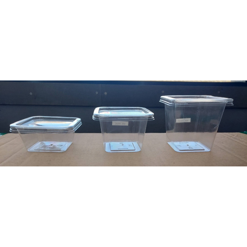 ถ้วยพลาสติก ถ้วยมูส **ฝาเรียบ*** MC001 MC002 MC003 แถวละ50 ใบ