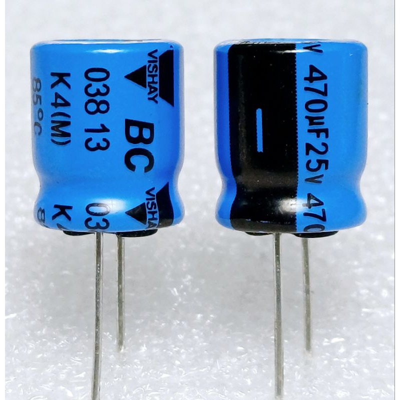 Vishay BC 038 470uf 25v capacitor ตัวเก็บประจุ คาปาซิเตอร์ขนาด