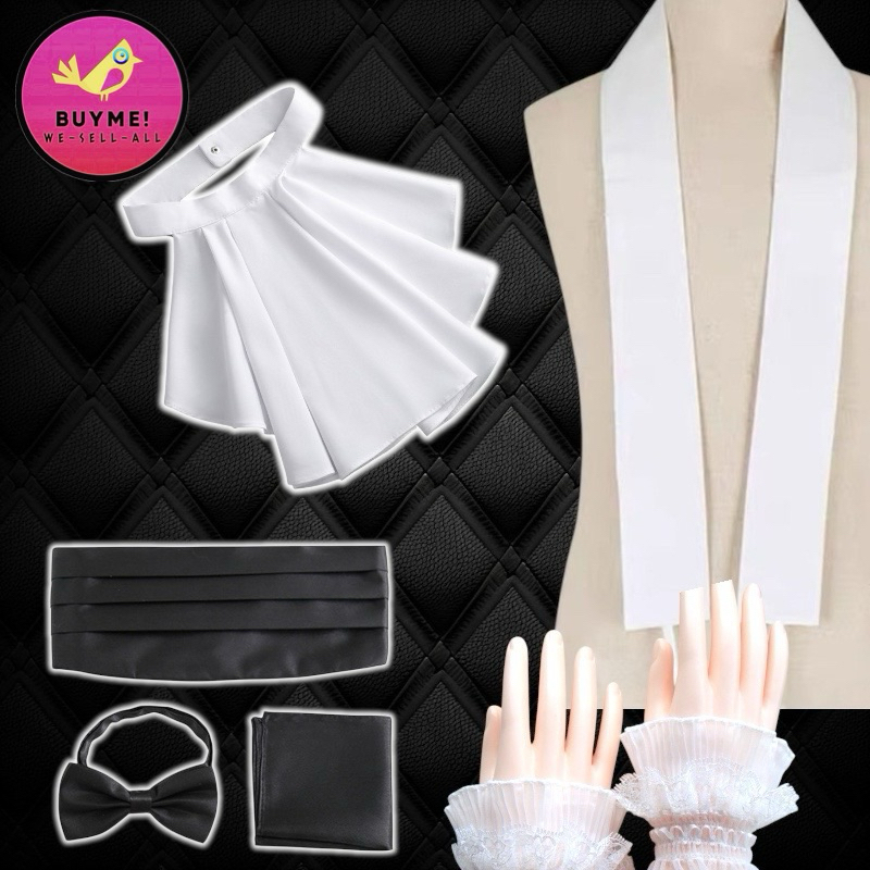 (พร้อมส่ง)(มีบริการส่งด่วน)🇹🇭ปกเสื้อย้อนยุค ระบายคอjabot/สาบเสื้อ/ชุดจีน/วิกตอเรียน/ผ้าคาดเอว BUYME! We-Sell-All