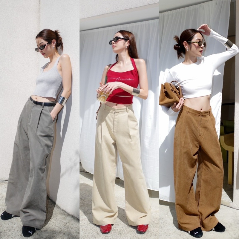 Simplestyle.by Suede Pants กางเกงขายาว