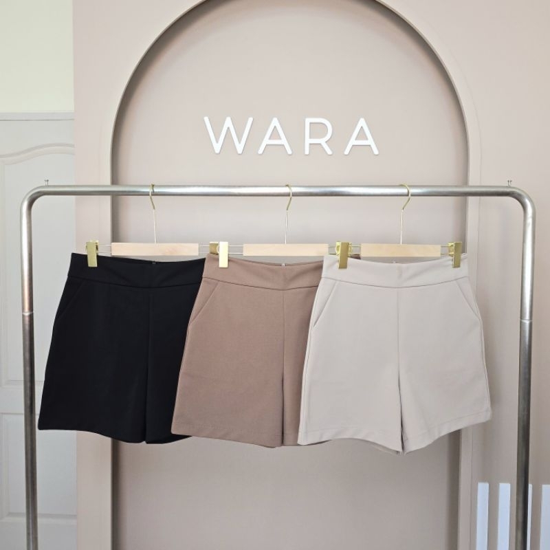 [ R5 ] WARA กางเกงขาสั้นโรเชฟ ( ซิปหลัง ) ไม่ต้องรีด