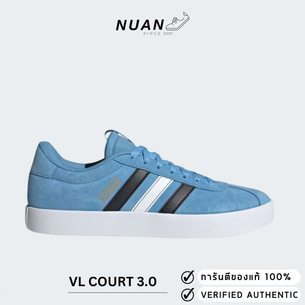 Adidas VL Court 3.0 'Light Blue' IF4462 การันตี ของเเท้ 100% รองเท้าแฟชั่น รองเท้าลำลอง