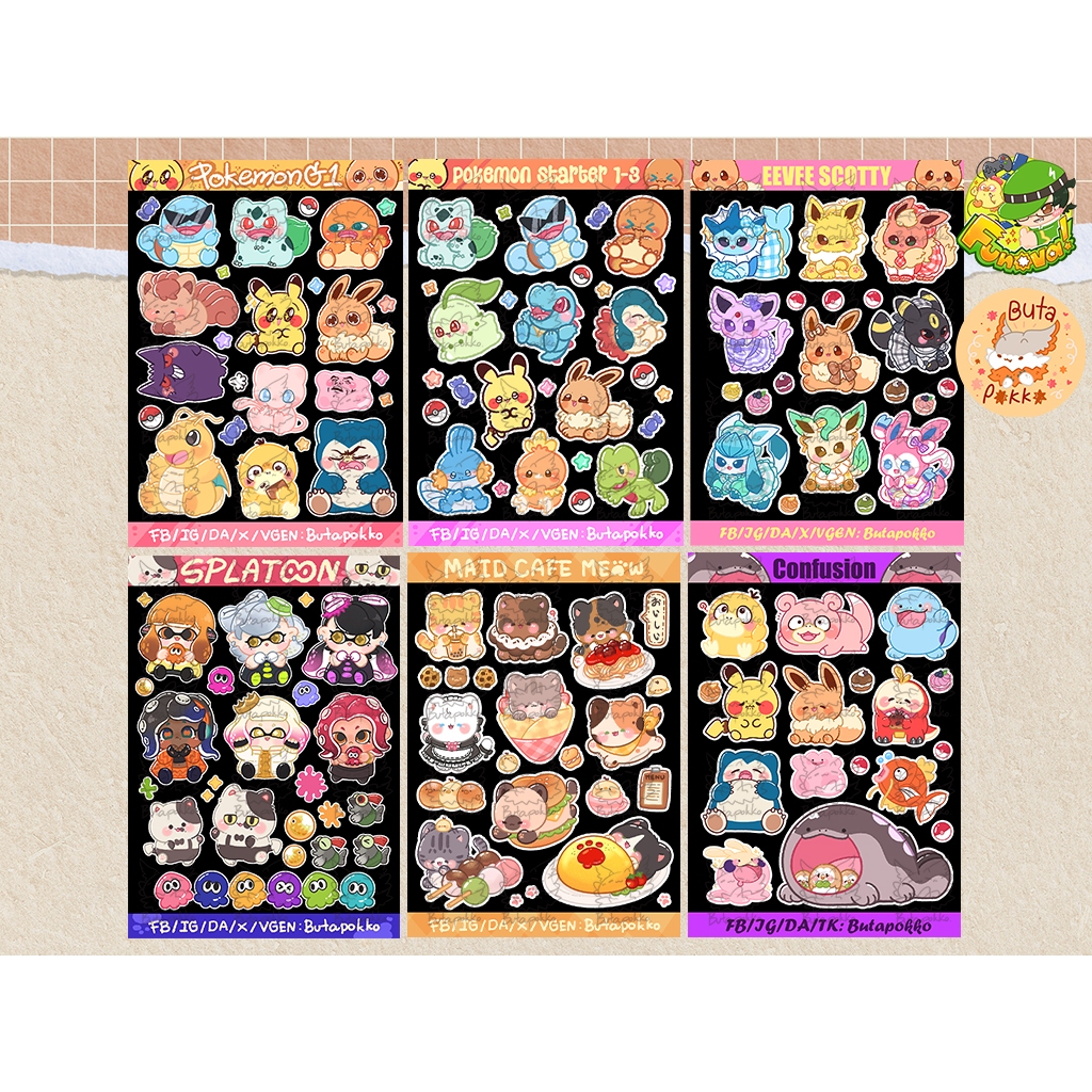 Sticker Fan Art Vol.1 By Butapokko