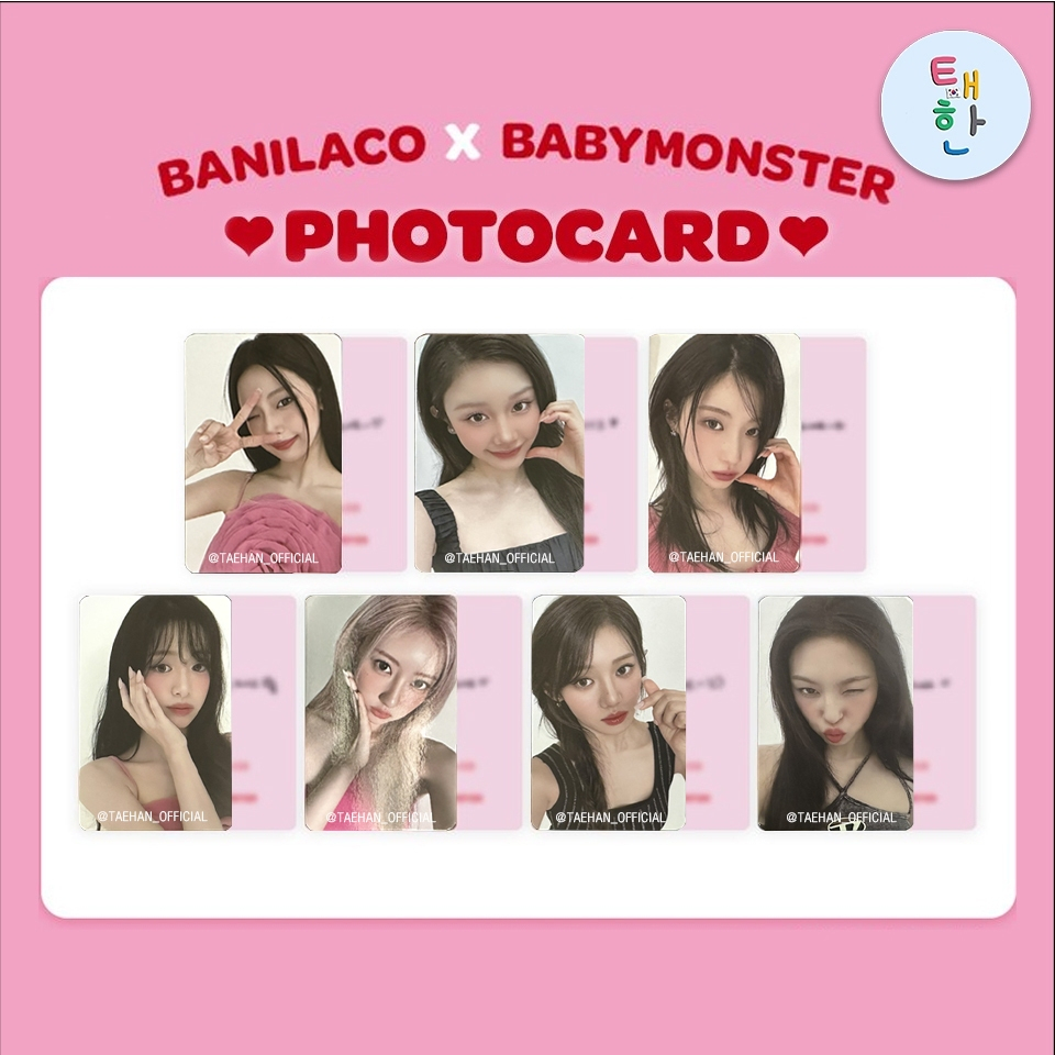 ✅พร้อมส่ง [BABYMONSTER] เฉพาะ PHOTOCARD ของ BANILACOxBABYMONSTER