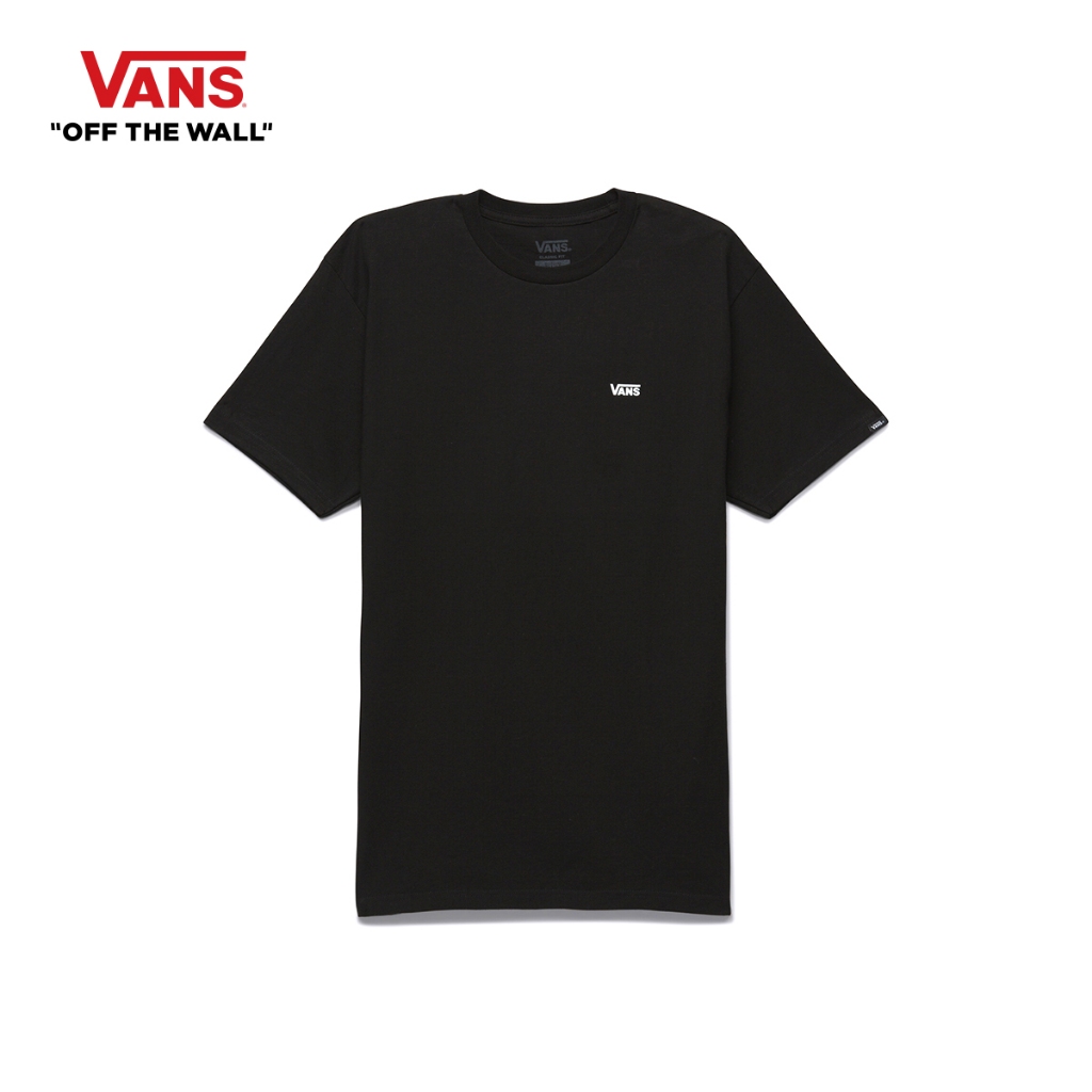 VANS LEFT CHEST LOGO TEE - BLACKWHITE เสื้อยืด VANS ชาย หญิง