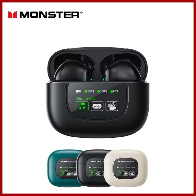 Monster XKT20 BT 5.4 หูฟังบลูทูธไร้สายหน้าจอแสดงผล LED