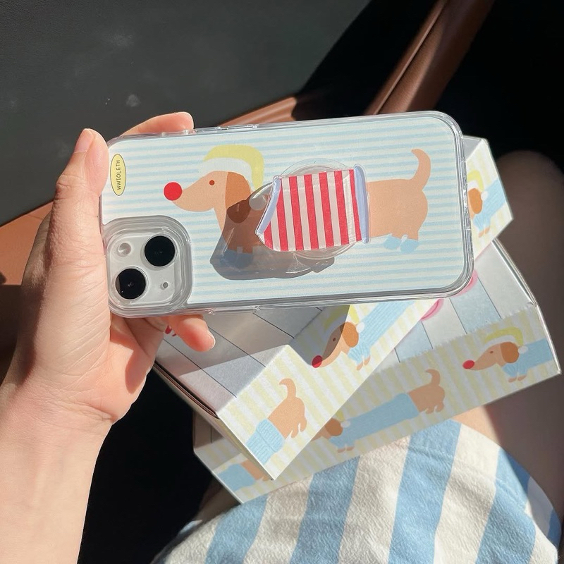 HAPPY DACHSHUND 03 (premium clear case) ราคา ถูกที่สุด ดีลบีเคเค แกลเลอรีภาพที่ 3