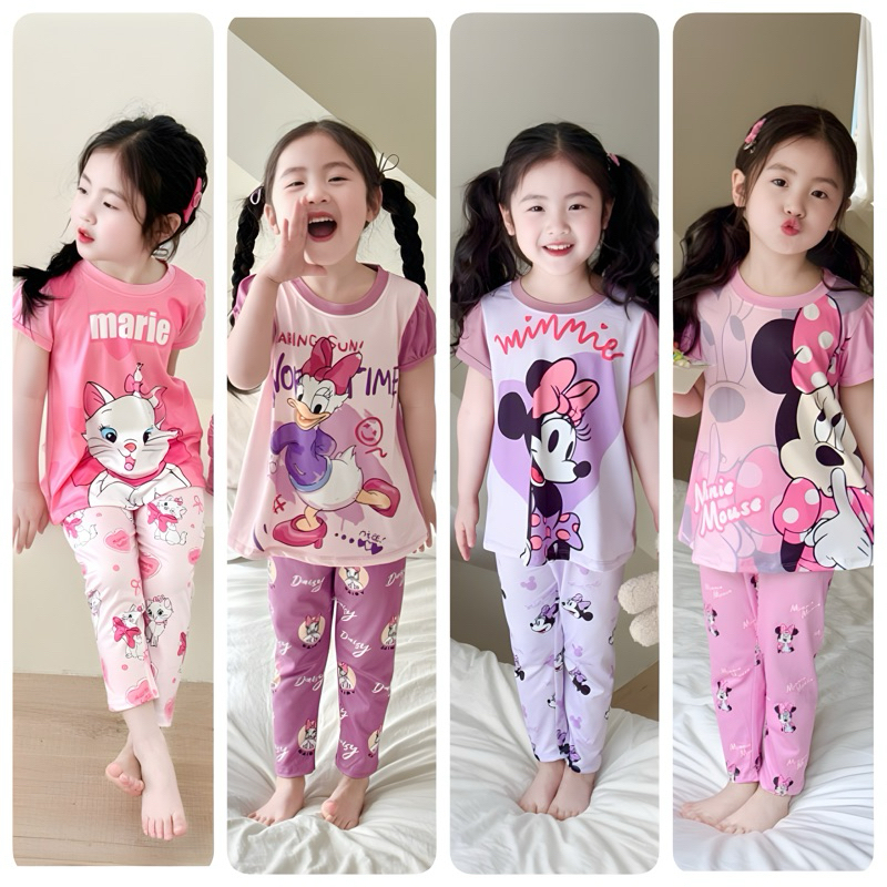 🌷ชุดเซ็ตเด็กป้าย BB Kids แขนสั้น-กางเกงขายาว ผ้าเด้ง นิ่ม ยืด เกรดพรีเมี่ยม ใส่สบาย ชุดเด็กผู้หญิง เสื้อผ้าเด็กผู้หญิง