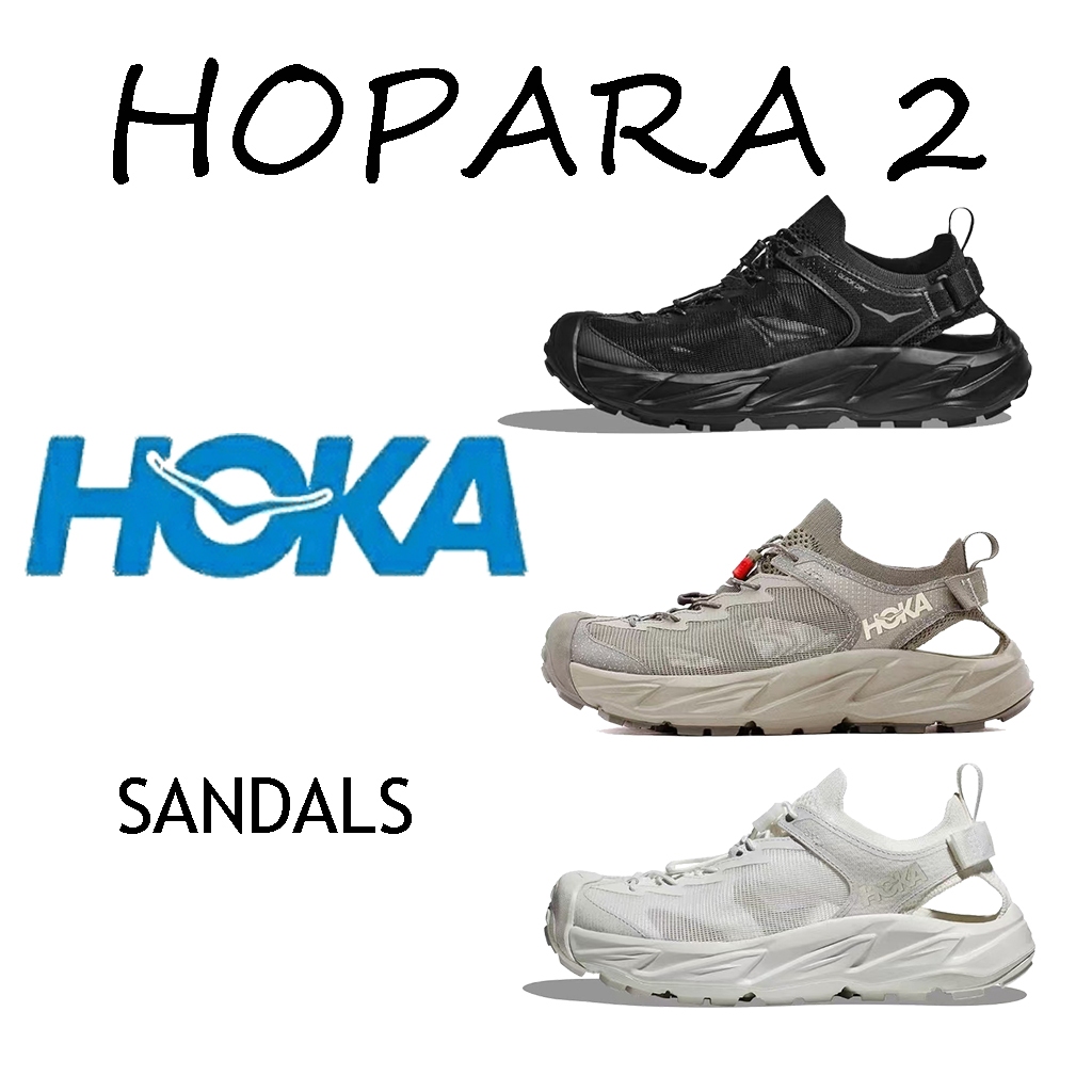 แท้ HOKA ONE ONE HOPARA 2 รองเท้าลำลองแบบยูนิเซ็กซ์ 1147650-BBLC/1147650-BYT/1147650-BAWW