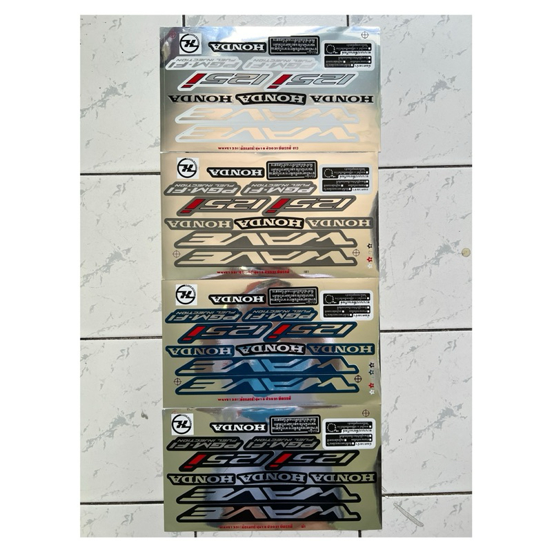 สติ๊กเกอร์ เวฟ 125i รุ่น18 ปี2021 (ไฟLED ล้อแม็ก) สติ๊กเกอร์ Wave 125i รุ่น18 ปี2021