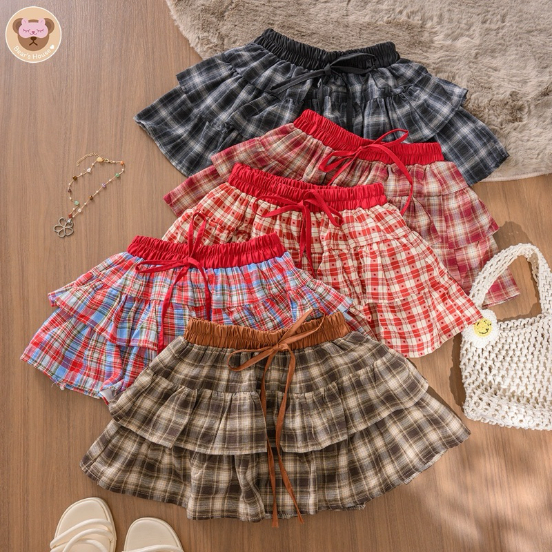 Belly Scott Skirt กระโปรงลายสก็อต ผู้หญิง เสื้อผ้าแฟชั่นมาใหม่