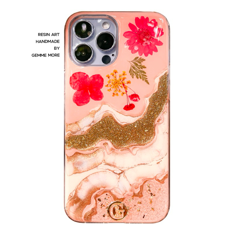Pink Flower Signature - Gemme More - เคสไอโฟน เคสซัมซุง เคสกันเลนส์ เคสกันกระแทก กันหน้าจอ เคส gemme