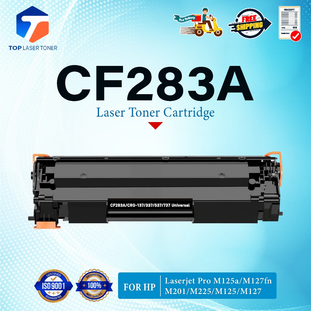 หมึกเทียบเท่า 283A CF283A CF283 83A CF-283A CRG337 FOR HP LaserJet Pro MFP M125a M127fn M201 M225