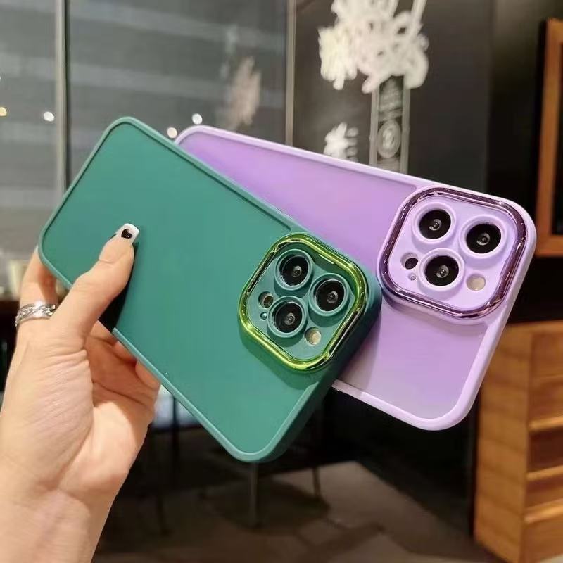 เคสขอบสีหลังด้าน สำหรับ Samsung A14 A22 A04S A13 5G A33 A34 A54 A73 A13 4G A04 A23 S23 Plus Ultra A50เคสกันกระแทก