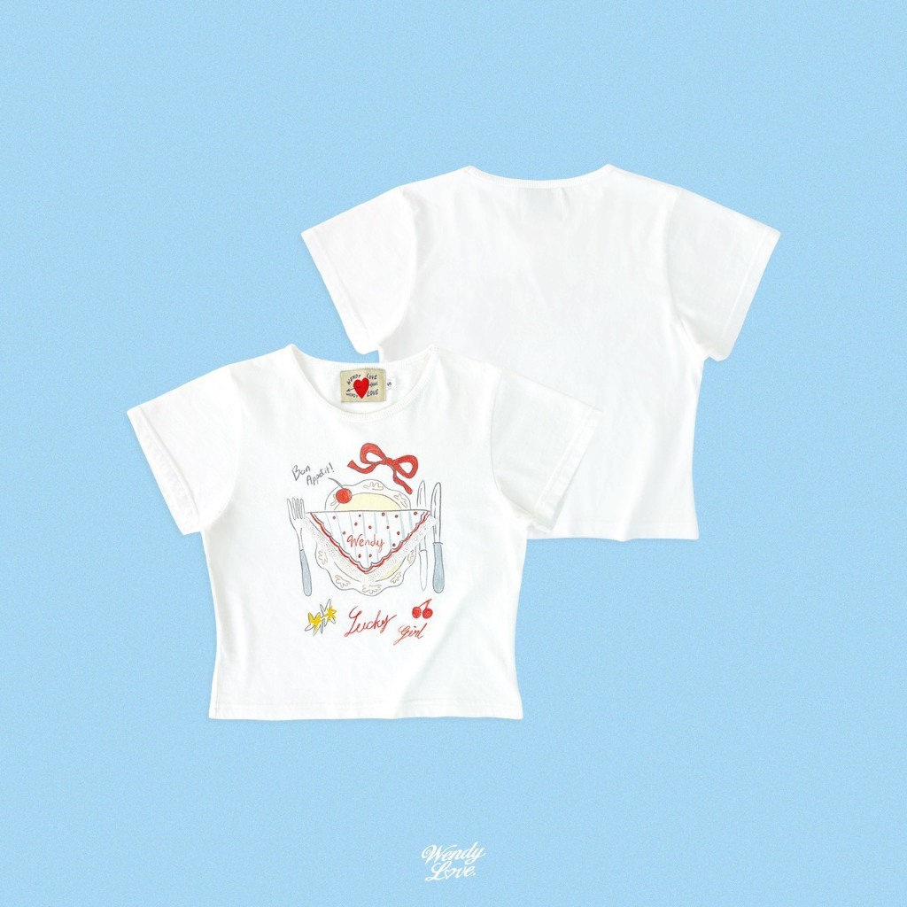 WENDYLOVE | Bon Appetit Baby Tee เสื้อยืด baby tee สุดน่ารัก