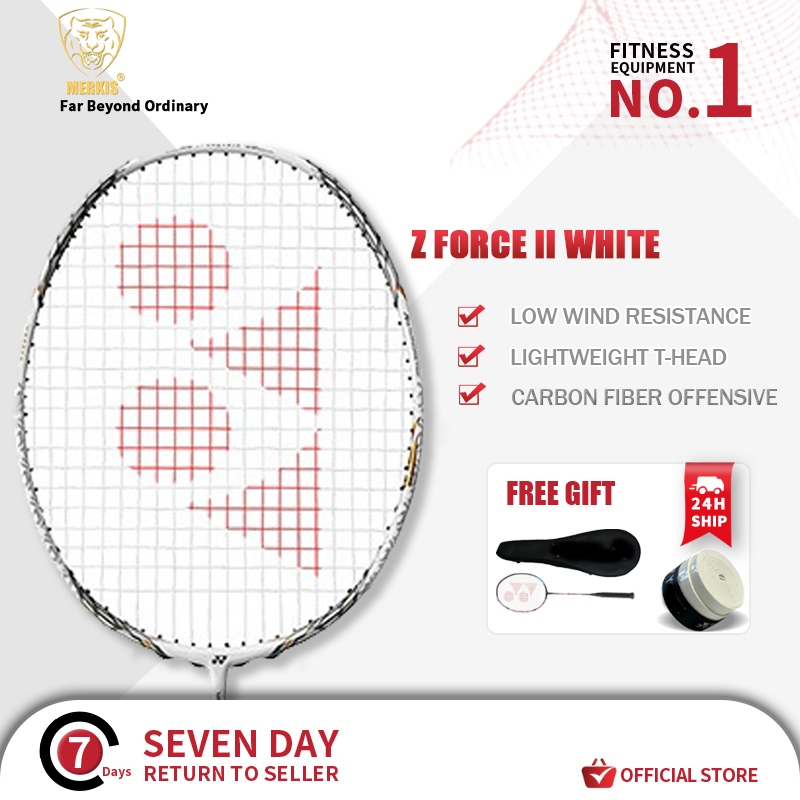 YONEX VOLTRIC Z FORCE II ไม้แบดมินตันสีขาวคาร์บอนเดี่ยว 4U 26 ปอนด์ 83 กรัม ผลิตในญี่ปุ่น