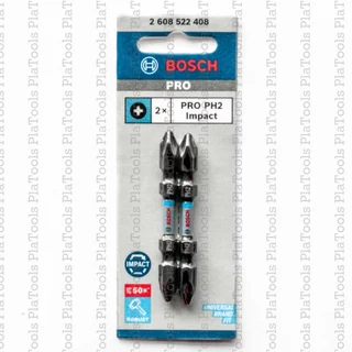 ดอกไขควงสีดำ Bosch Impact PH2 ยาว 65mm./110mm./150mm. แกน1/4" ปลายแม่เหล็ก (แพ็ค2ดอก)