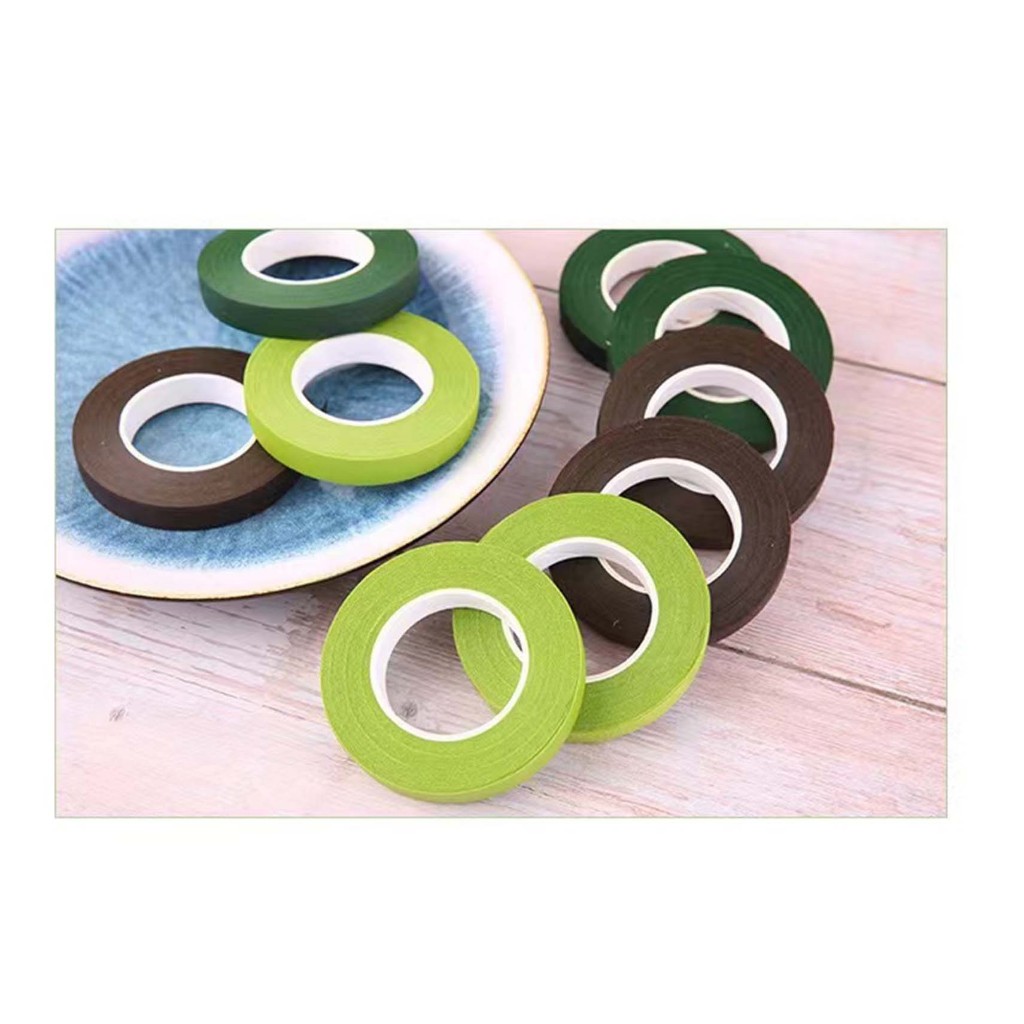 เทปห่อดอกไม้ 27 เมตร กระดาษสวนไม่เหนียว เหนอะหนะ DIY fuzzy  wire