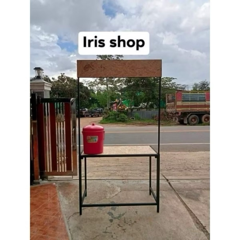 คีออสขายของ/โต๊ะพับ ถอดประกอบได้ โครงเหล็กแท้100%พ่นสีกันสนิม แผ่นไม้อัดosb - รูปที่ 4