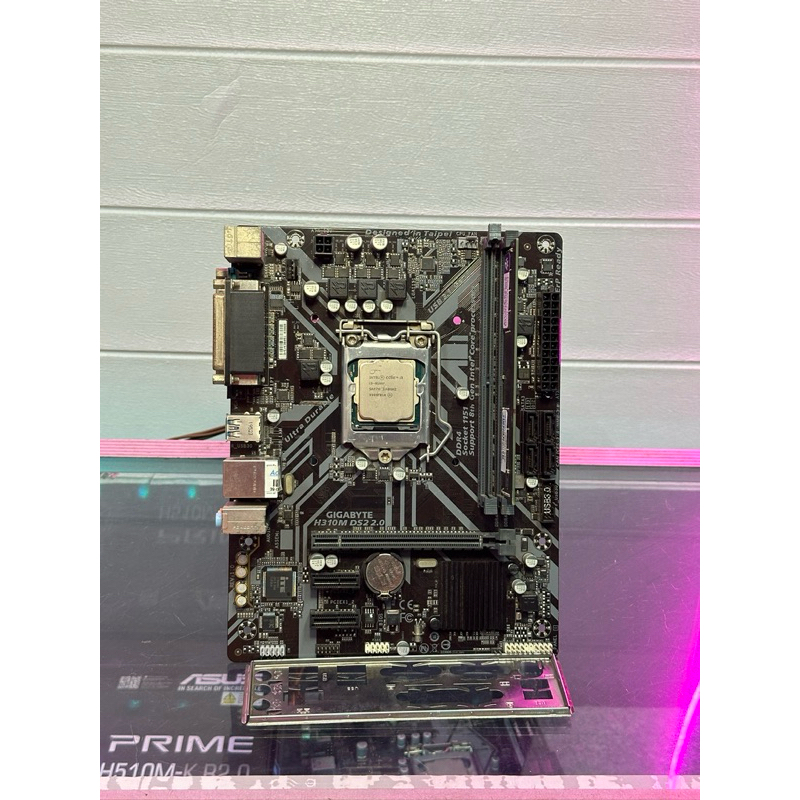 cpu i3 9100f + เมนบอร์ด h310m + ram 8gb ใช้งานปกติ สภาพดีฝาหลังครบ